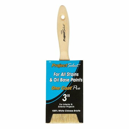 BEAUTYBLADE 3 in. White Bristle Paint Brush BE3310896